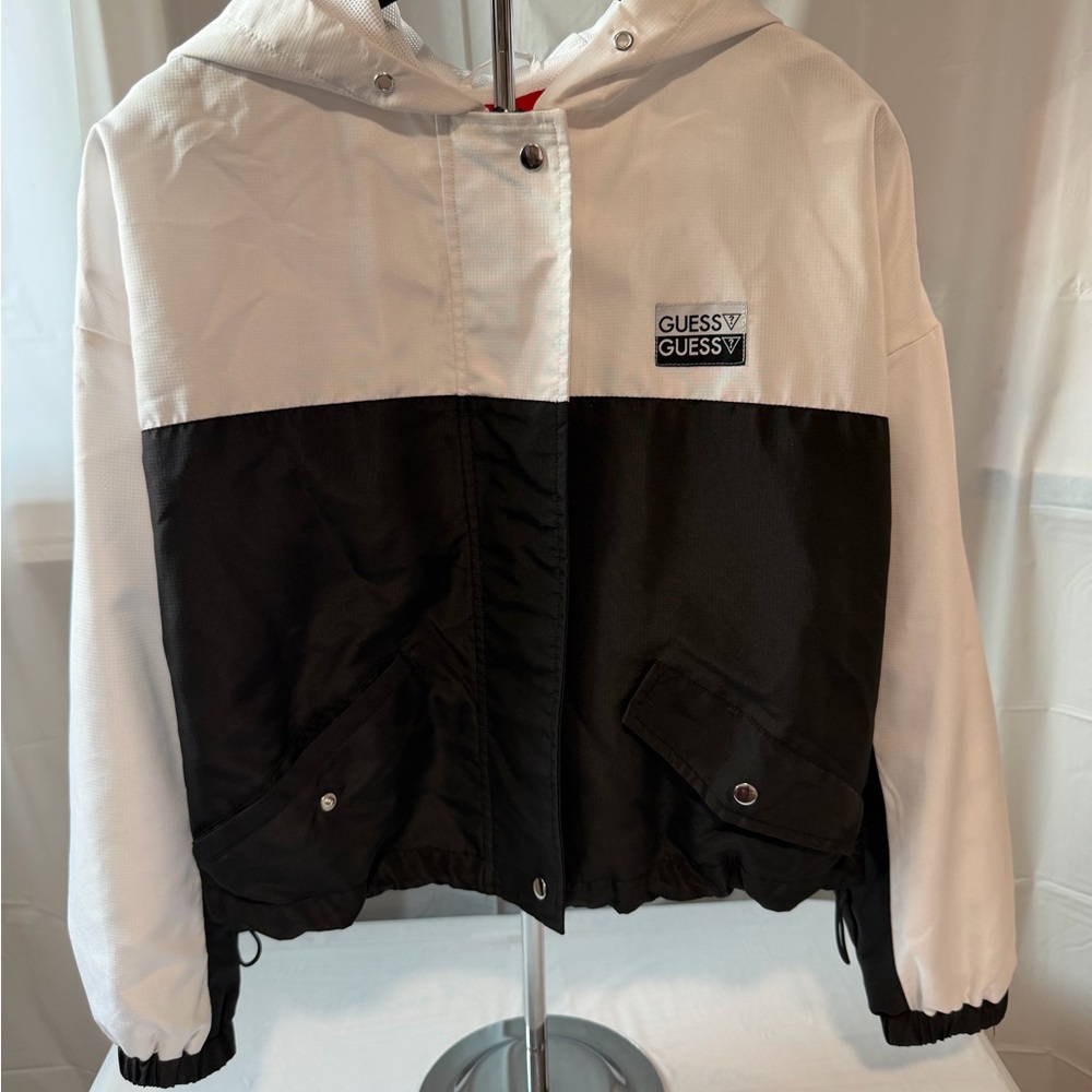 Guess White Mesh Fabric
